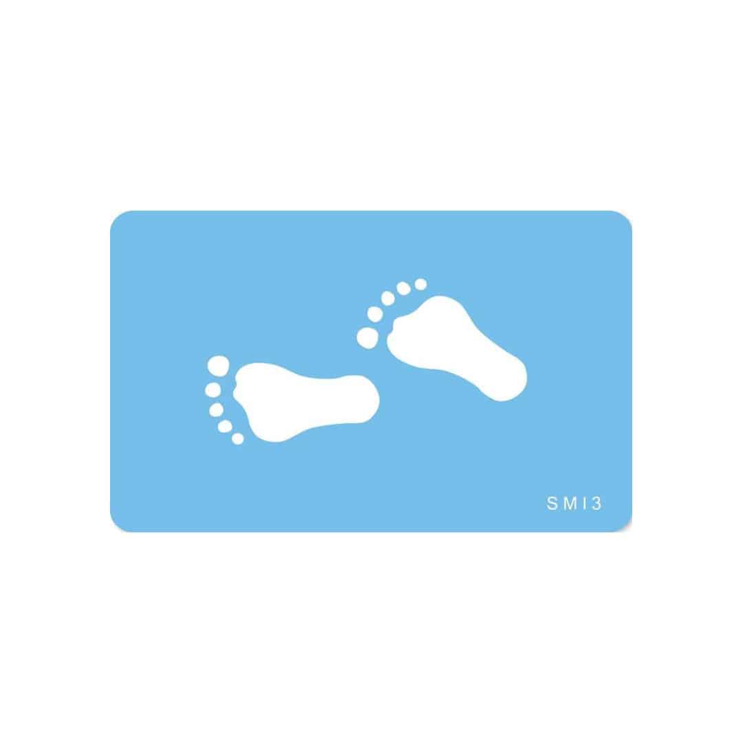 stencil dei piedini del bambino