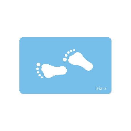 stencil dei piedini del bambino