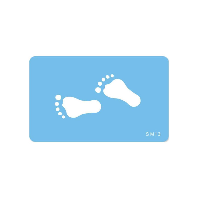 stencil dei piedini del bambino