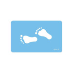 stencil dei piedini del bambino