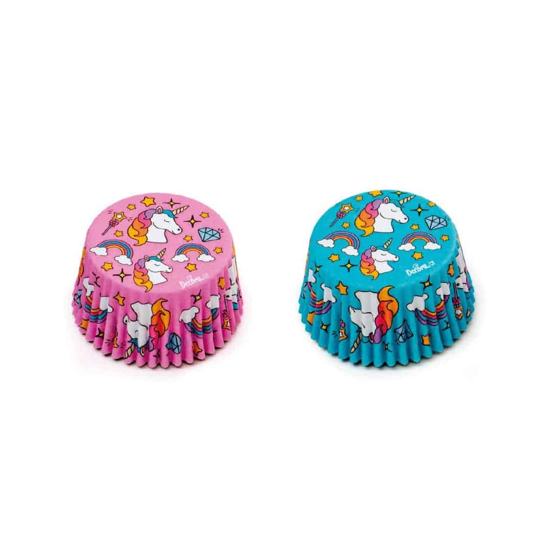 75 scatole per cupcake con unicorni