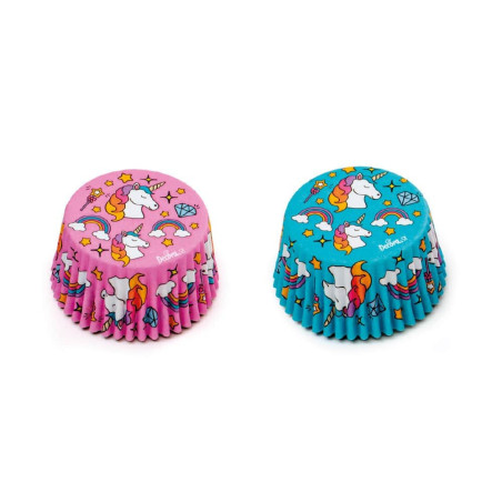 75 scatole per cupcake con unicorni