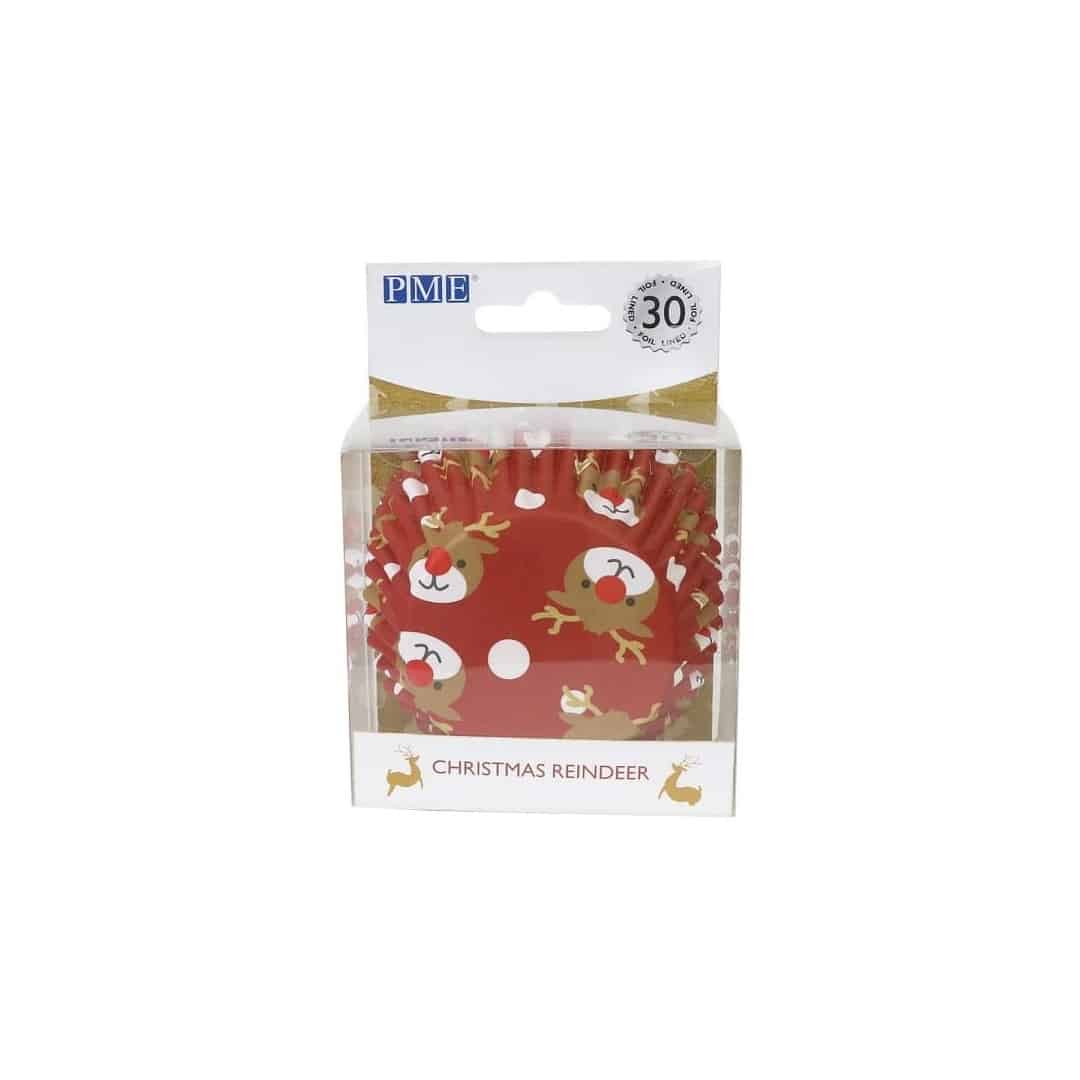 30 pirottini per cupcake natalizi con renne