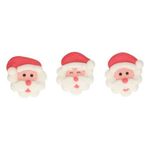 8 Babbi Natale di zucchero per torte natalizie di FunCakes