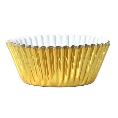 30 pirottini per cupcake in metallo dorato