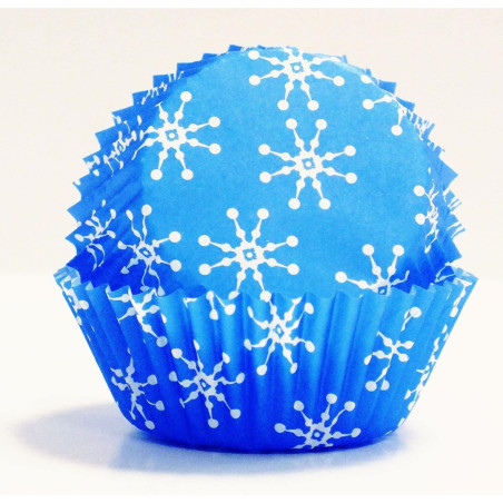 100 pirottini di carta blu per muffin
