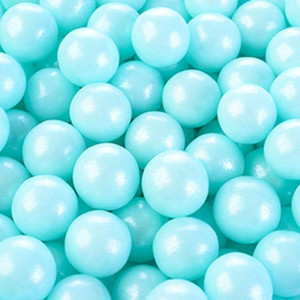 Decorazione per torta con perle di zucchero blu