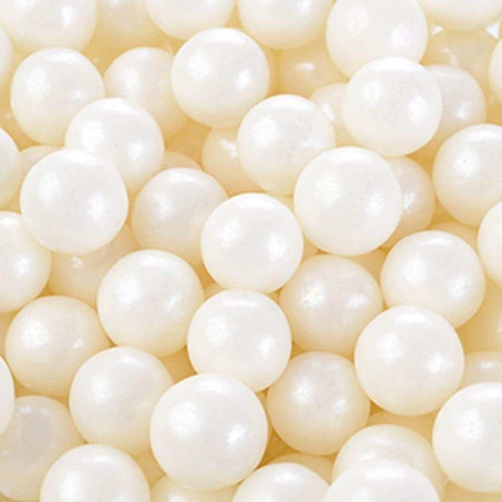 Decorazione per torta con perle di zucchero bianco