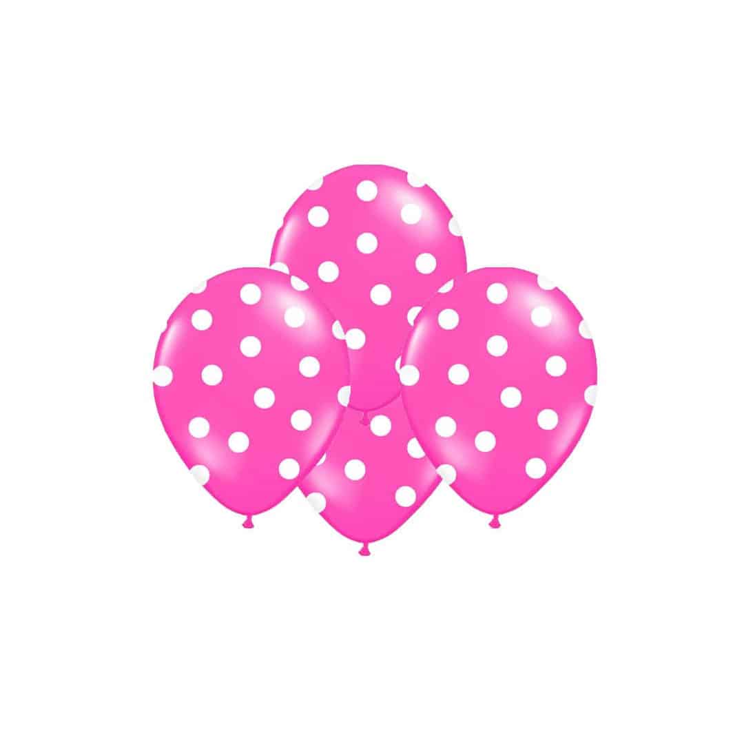 10 palloncini-fucsia-a-pois-bianchi-30-cm