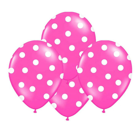 10 palloncini-fucsia-a-pois-bianchi-30-cm