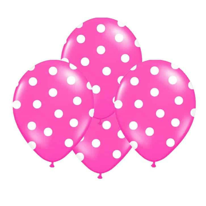 10 palloncini-fucsia-a-pois-bianchi-30-cm