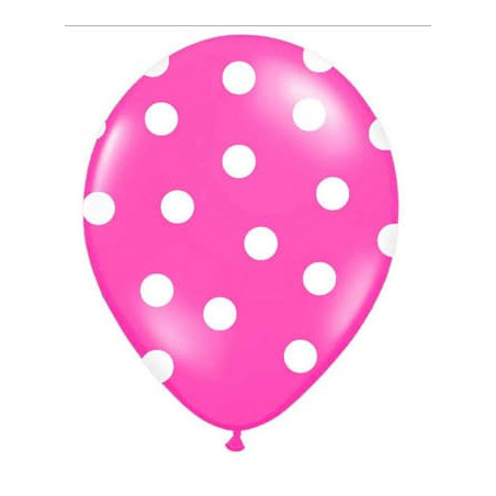 Palloncini-fucsia-a-pois-bianchi-30-cm
