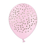 6 palloncini stampati a pois rosa