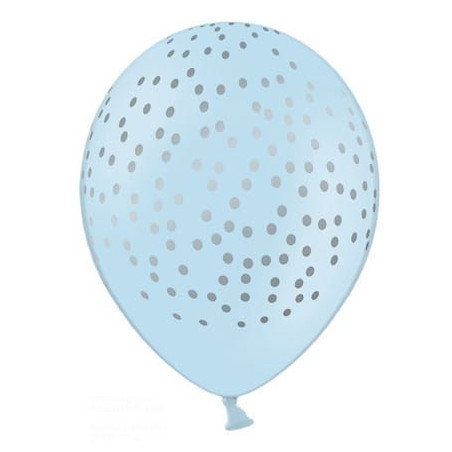 6 palloncini-blu-stampati-a-pois-30-cm