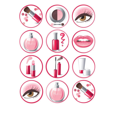12 dischi di trucco per cupcakes
