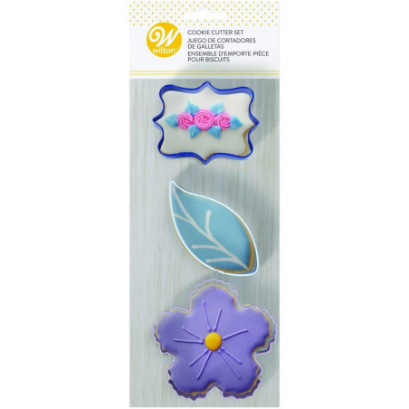 set di 3 tagliabiscotti da 8 cm