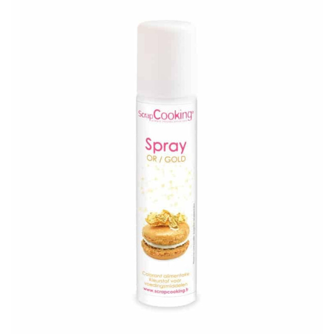 spray alimentare dorato