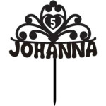 cake topper-principessa-da-personalizzare-nero-paillettes