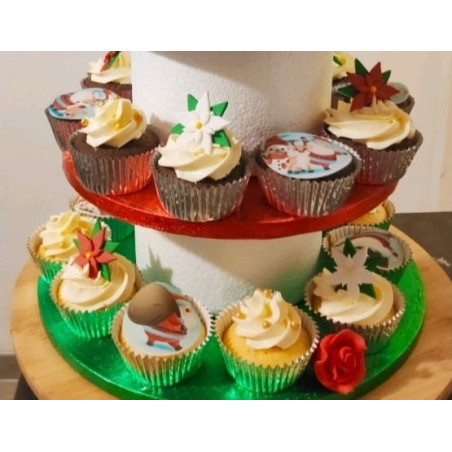 cupcakes-con-disco-di-zucchero-cupcakes-decorati-con-babbo-natale-rennes