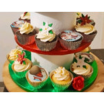cupcakes-con-disco-di-zucchero-cupcakes-decorati-con-babbo-natale-rennes