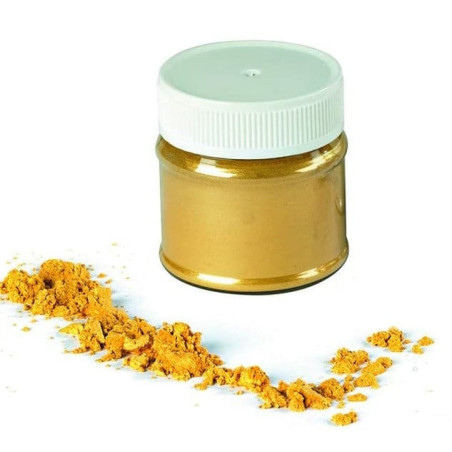 polvere alimentare color oro scintillante