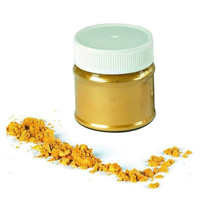 polvere alimentare color oro scintillante