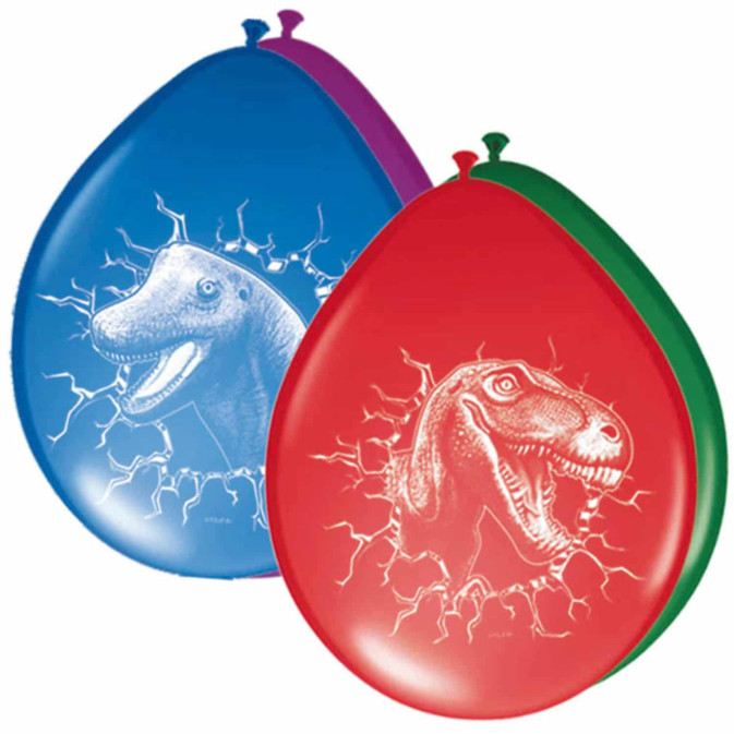 6 palloncini con dinosauri