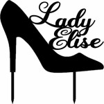 cake-topper-pompa-da-personalizzare-nero lucido