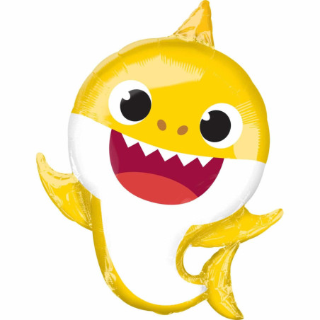 Palloncino compleanno baby squalo giallo XL