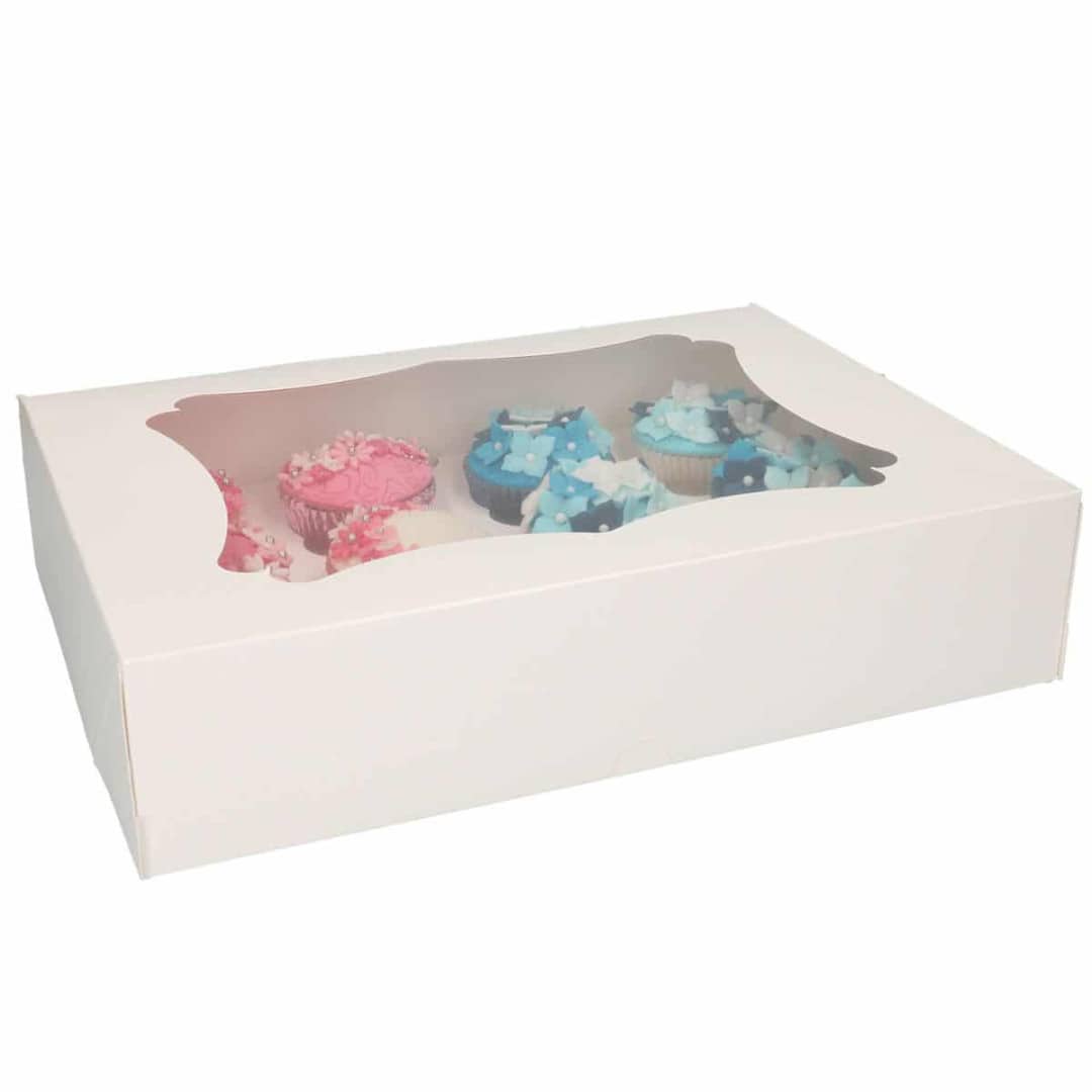 set di 3 scatole per cupcake-x12