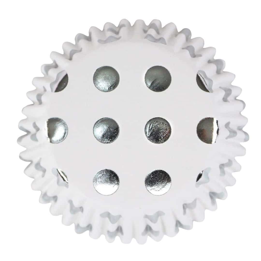 lotto-30-pirottini-bianchi-argento-a pois