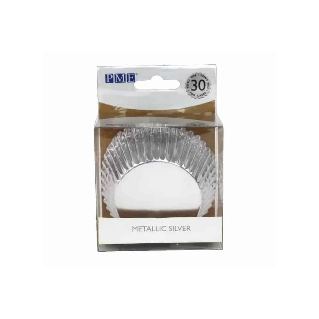 Scatole da 30 pezzi in argento metallizzato