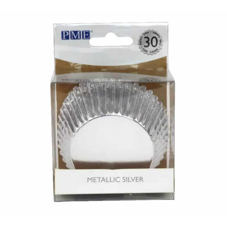 Scatole da 30 pezzi in argento metallizzato
