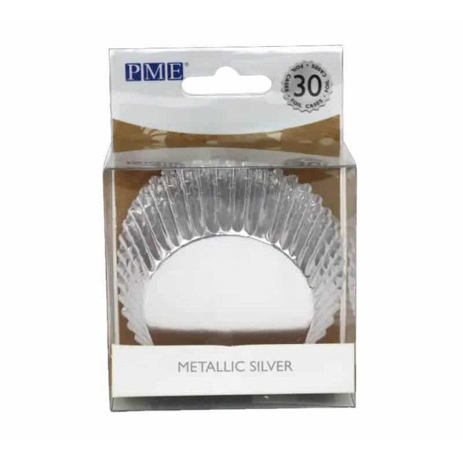 Scatole da 30 pezzi in argento metallizzato