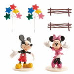 set decorazione torta topolino-minnie