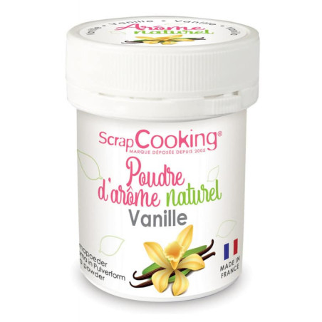 polvere aromatizzata alla vaniglia naturale e biologica