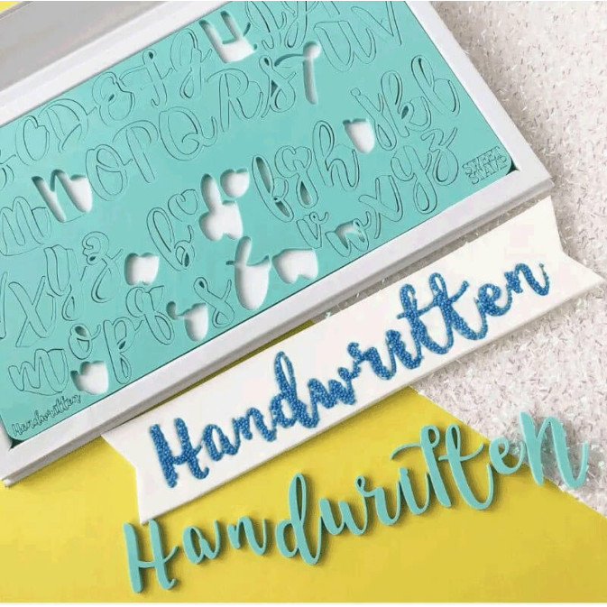 set-embosseur-sweet-stamp-alfabeto-scritto a mano