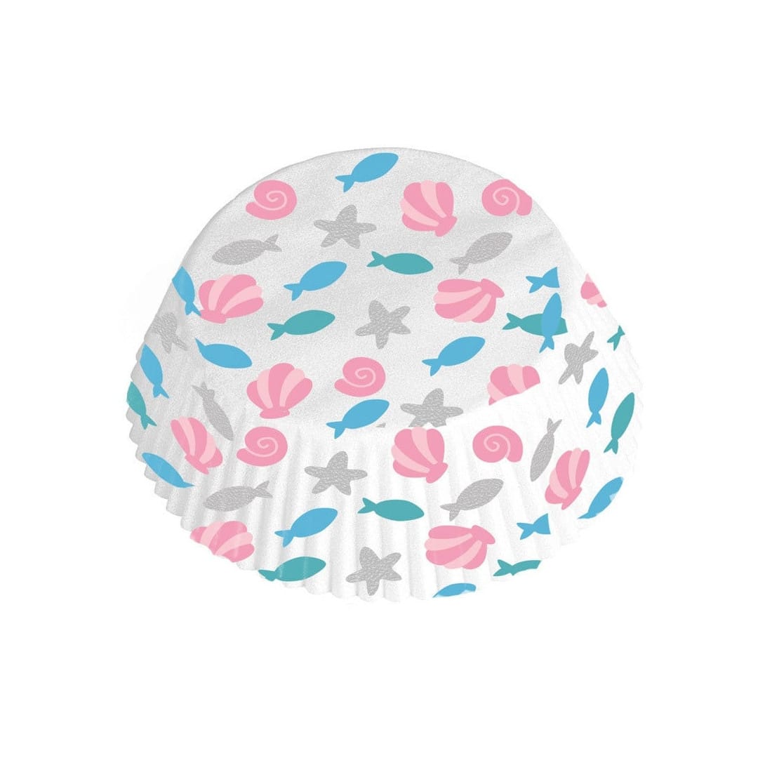 48 pirottini per cupcake con decorazioni marine