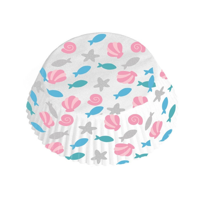 48 pirottini per cupcake con decorazioni marine