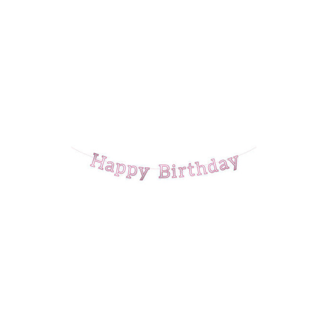 buon compleanno-striscione-rosa