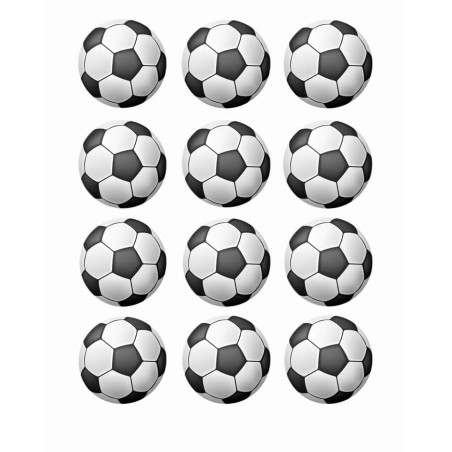 12-Mini-dischi di zucchero-calcio