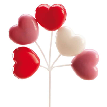 bouquet di palloncini-cuore-di-plastica
