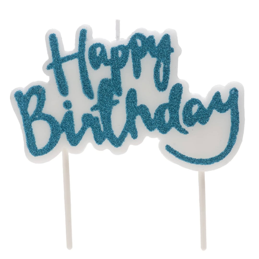 buon-compleanno-candela-blu-glitter
