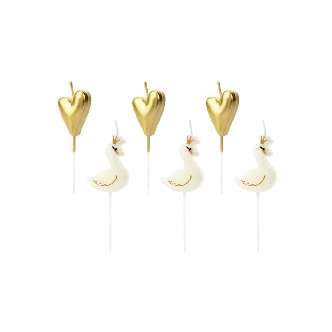 6-candele-cigno-cuori-dorati