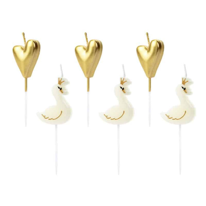 6-candele-cigno-cuori-dorati
