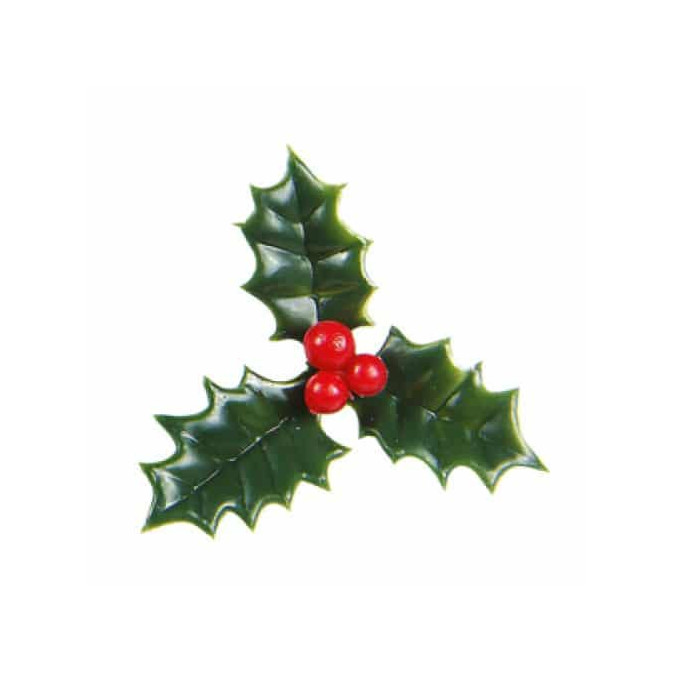 10 foglie di agrifoglio per il ceppo di Natale