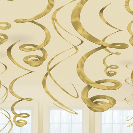 12 decorazioni virali in oro