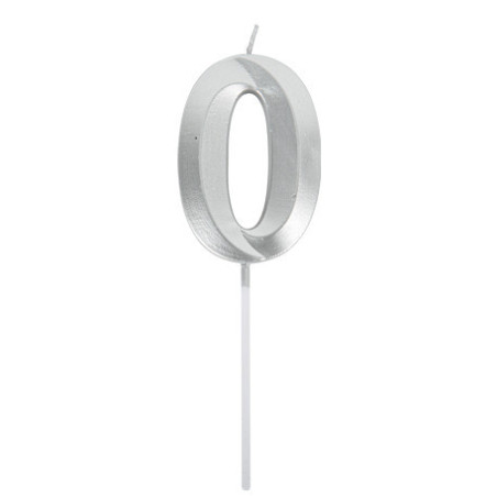 candela-numero-0-argento-metallo
