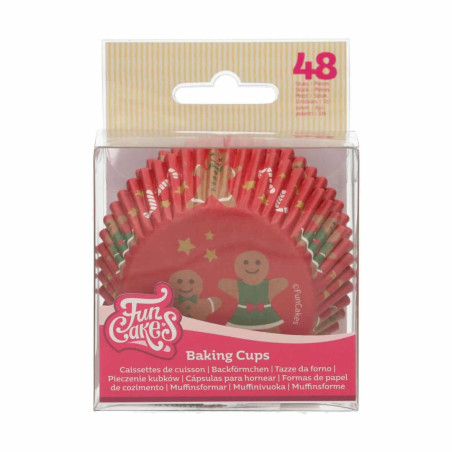 48 pirottini per cupcake natalizi con pan di zenzero