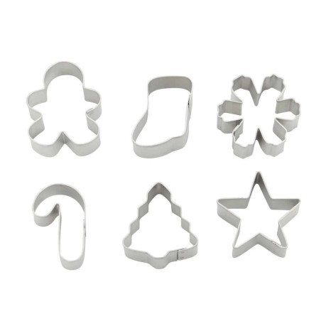 set di 6 mini-tagliabiscotti-di-natale-wilton